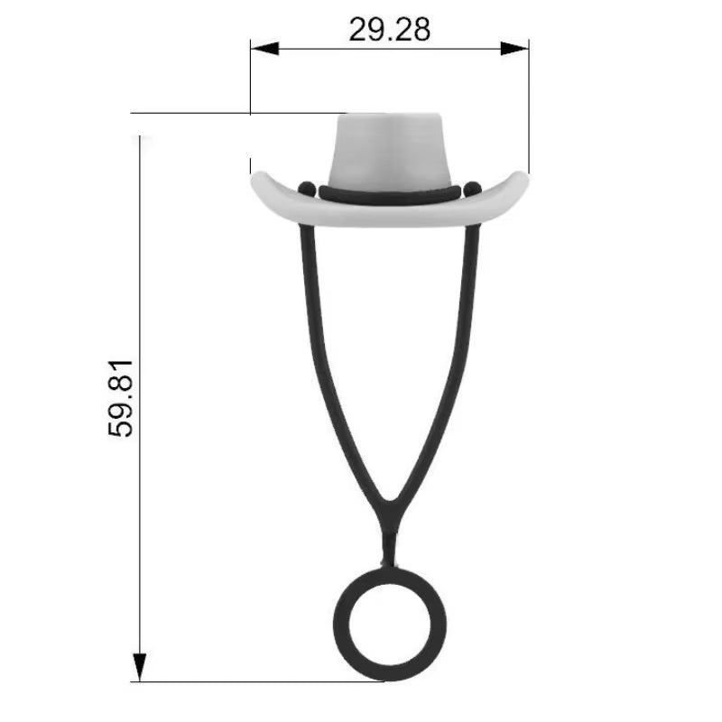 1-160PCS Silicone Cowboy Hat Straw Cap Cute Hat Shape Straw Topper Reusable Straw Tip Protector Cap Mug Accessory Gift Straw Cap