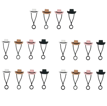 1-160PCS Silicone Cowboy Hat Straw Cap Cute Hat Shape Straw Topper Reusable Straw Tip Protector Cap Mug Accessory Gift Straw Cap