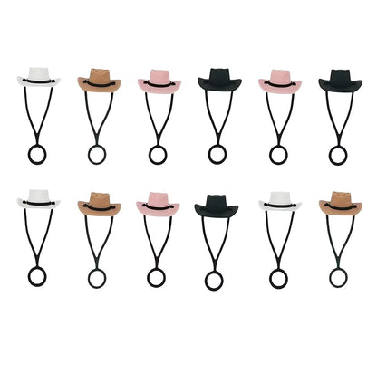 1-160PCS Silicone Cowboy Hat Straw Cap Cute Hat Shape Straw Topper Reusable Straw Tip Protector Cap Mug Accessory Gift Straw Cap